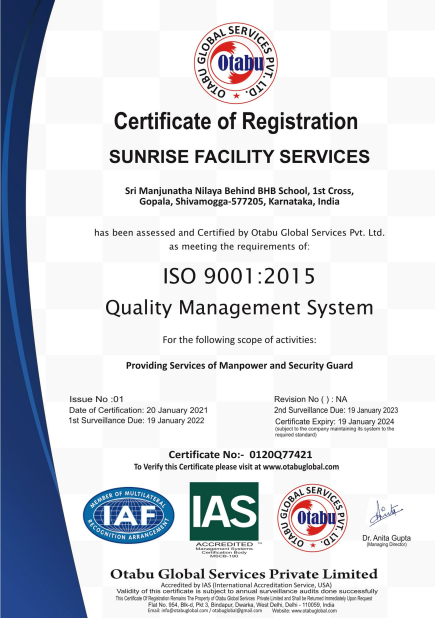 ISO Certification